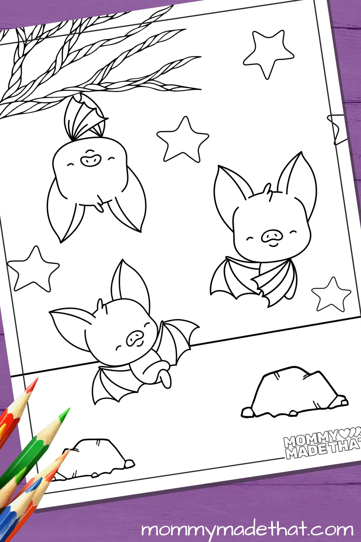 bat coloring pages