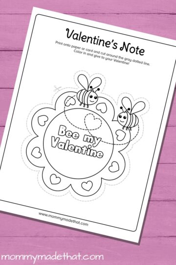Bee My Valentine Cards (Free Printables!)