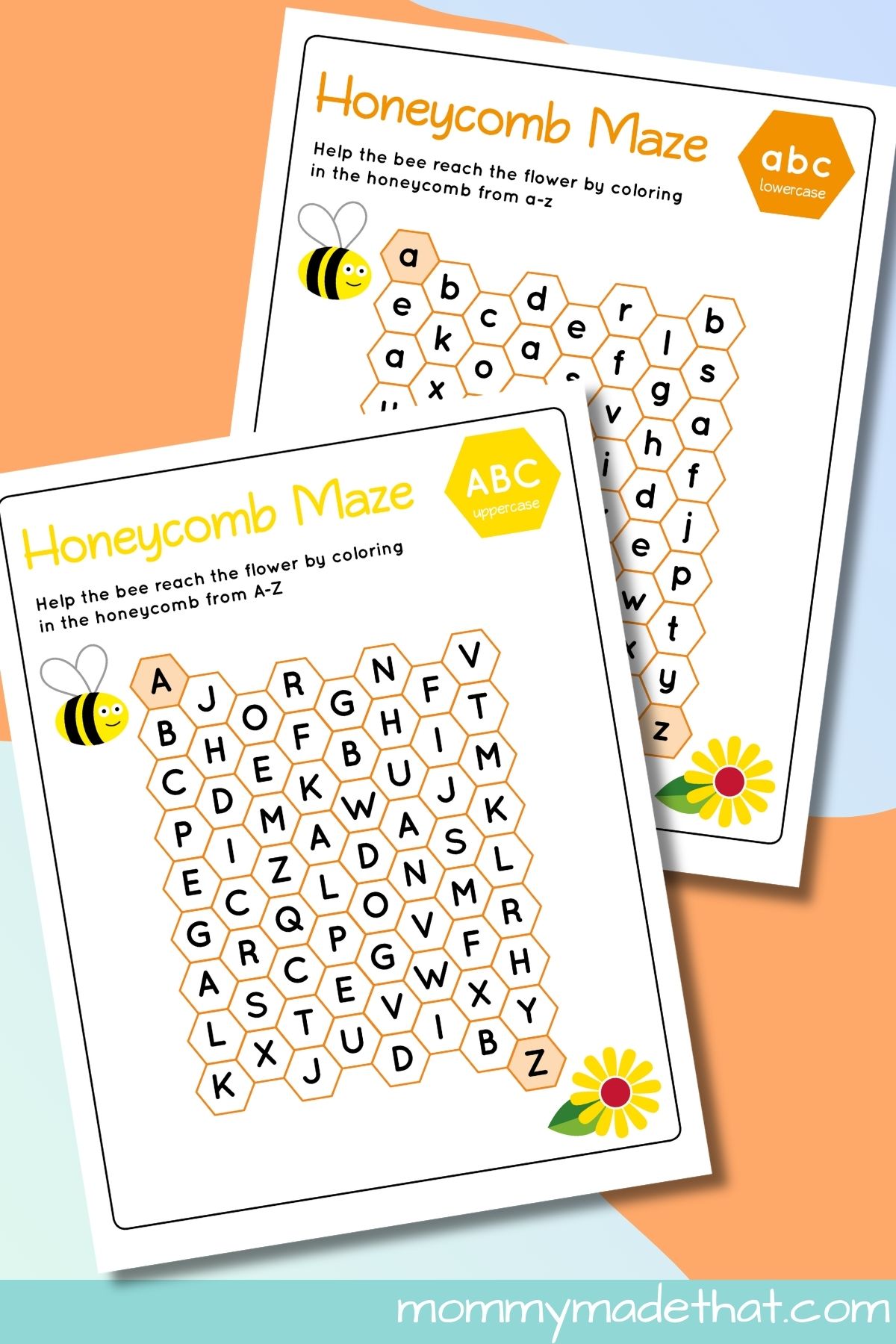 Bee letters worksheets.