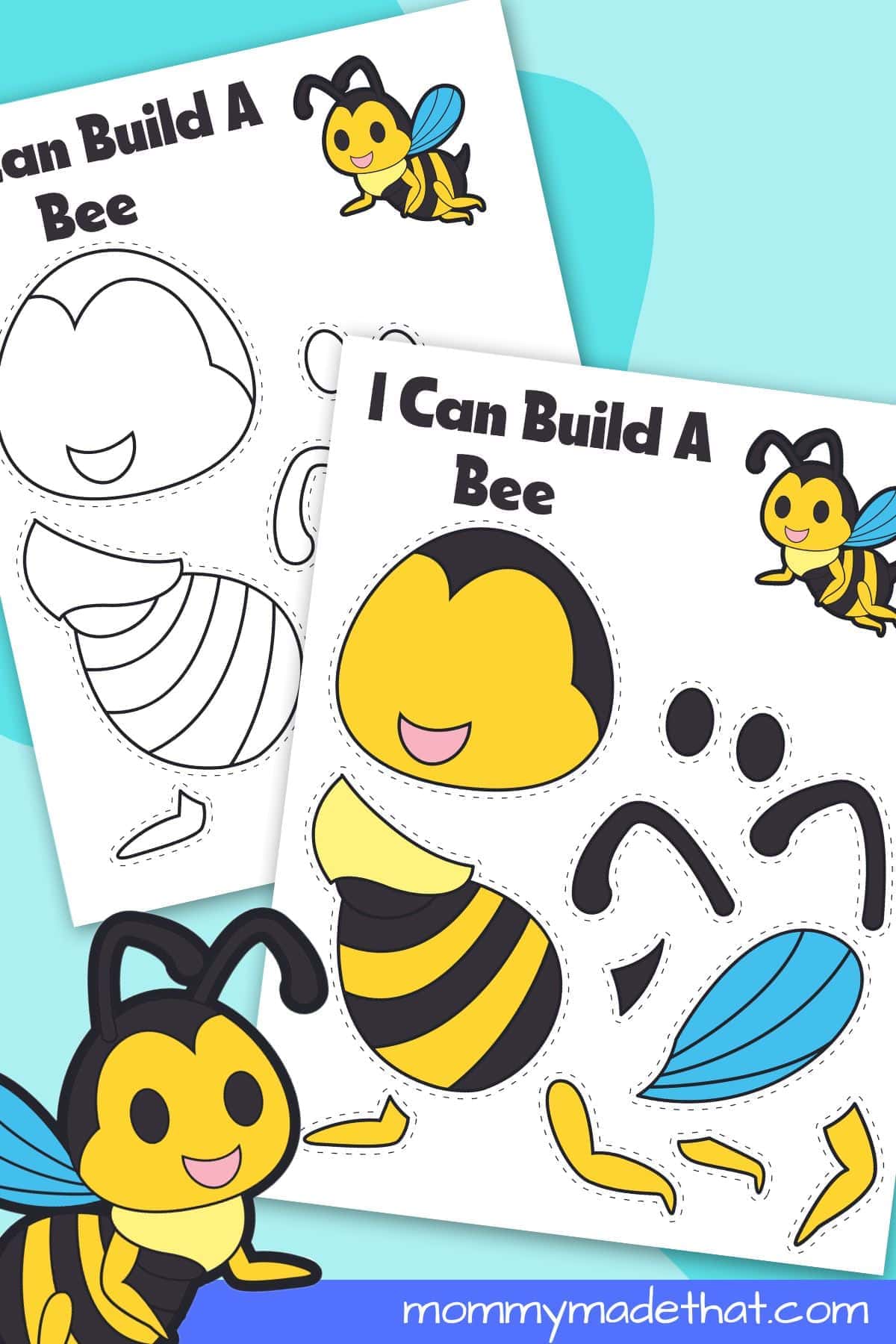 Bee printable craft.