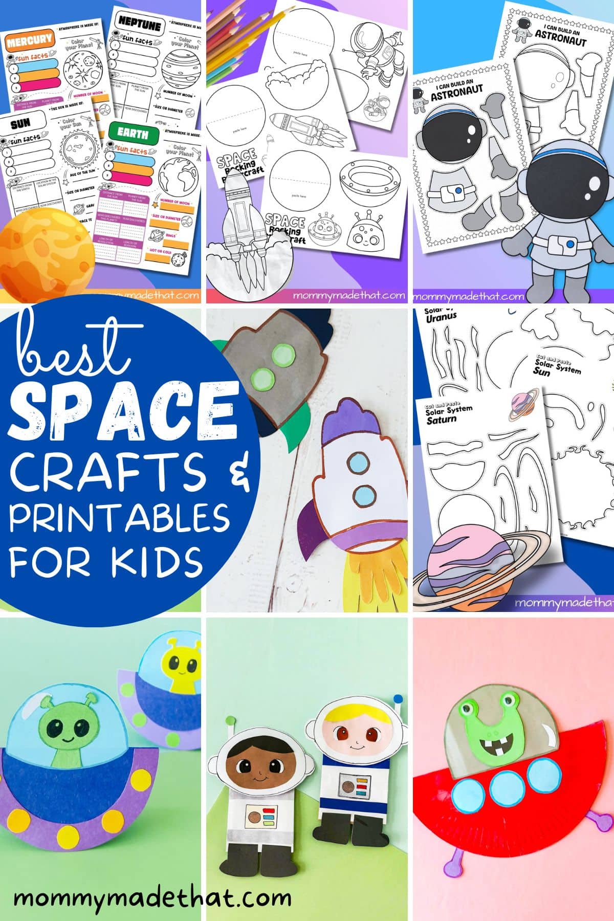 Best space crafts and printables for kids.