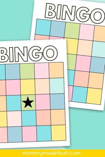 Bingo Card Templates (Free Printables!)