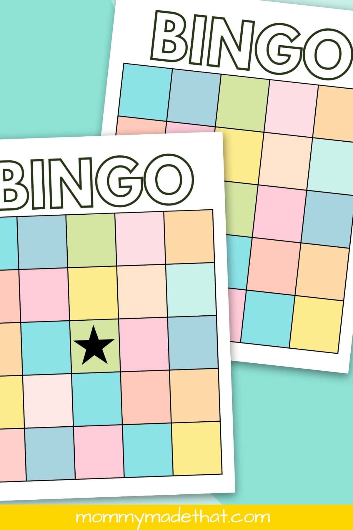 Bingo card template