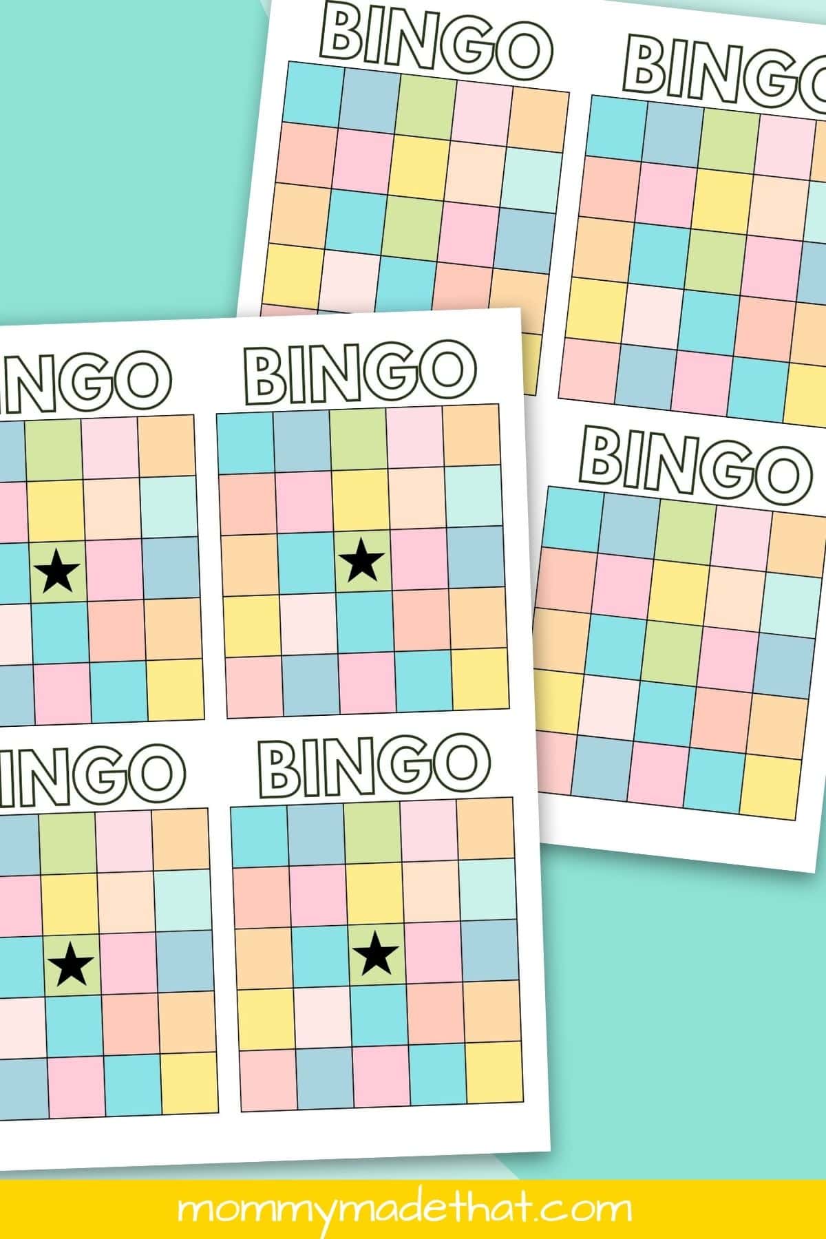 cute Bingo card templates