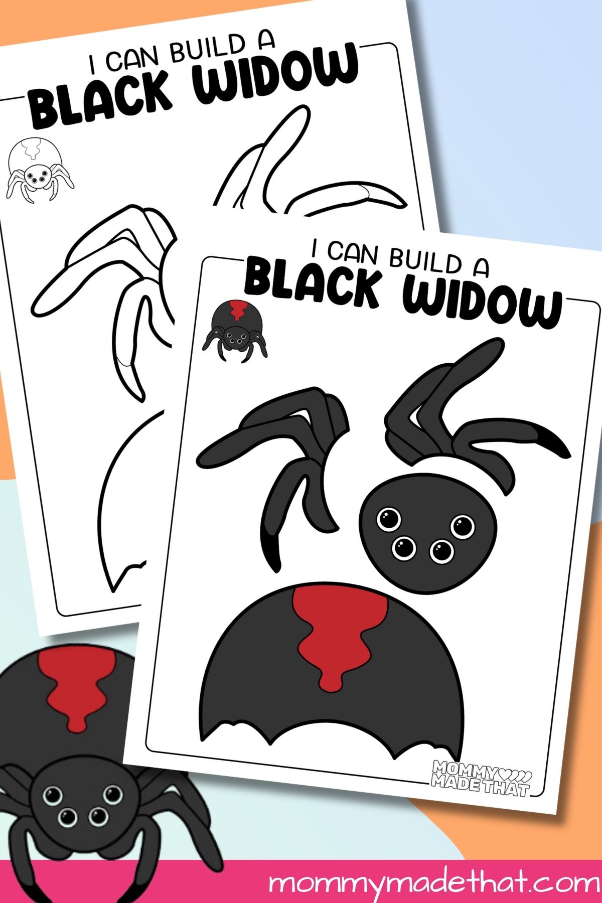 Black widow spider craft.