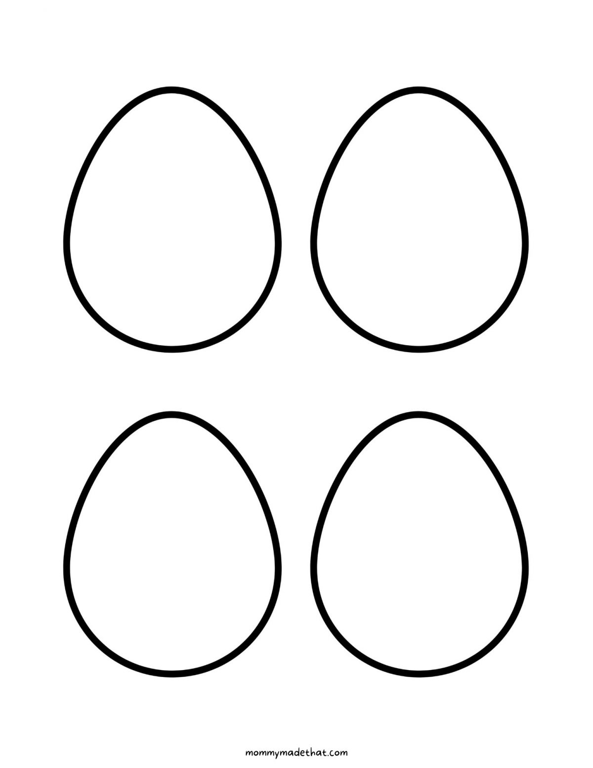 blank egg printable