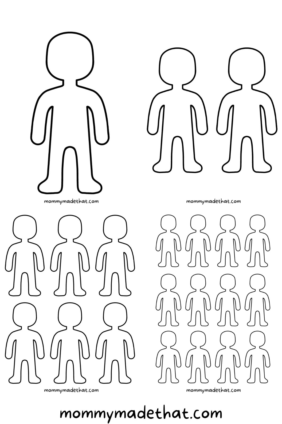 blank person outlines