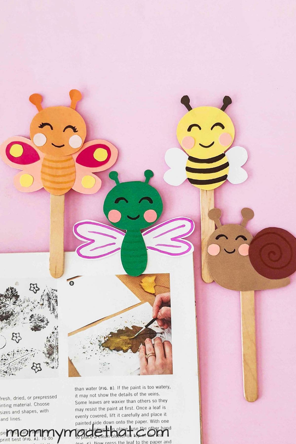 cute bug bookmark craft