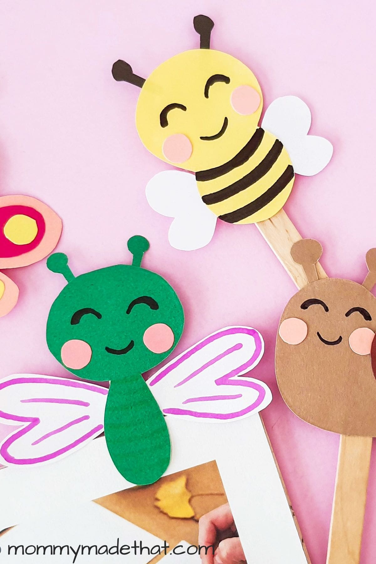 dragon fly and bumble bee bookmarks