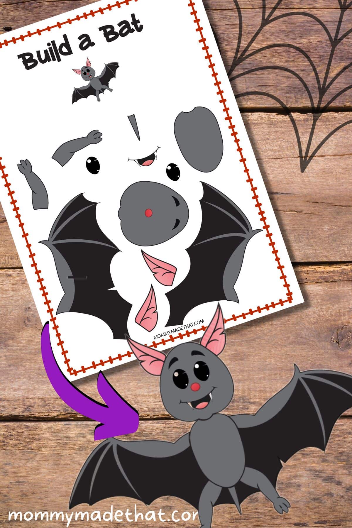 Build a bat craft template