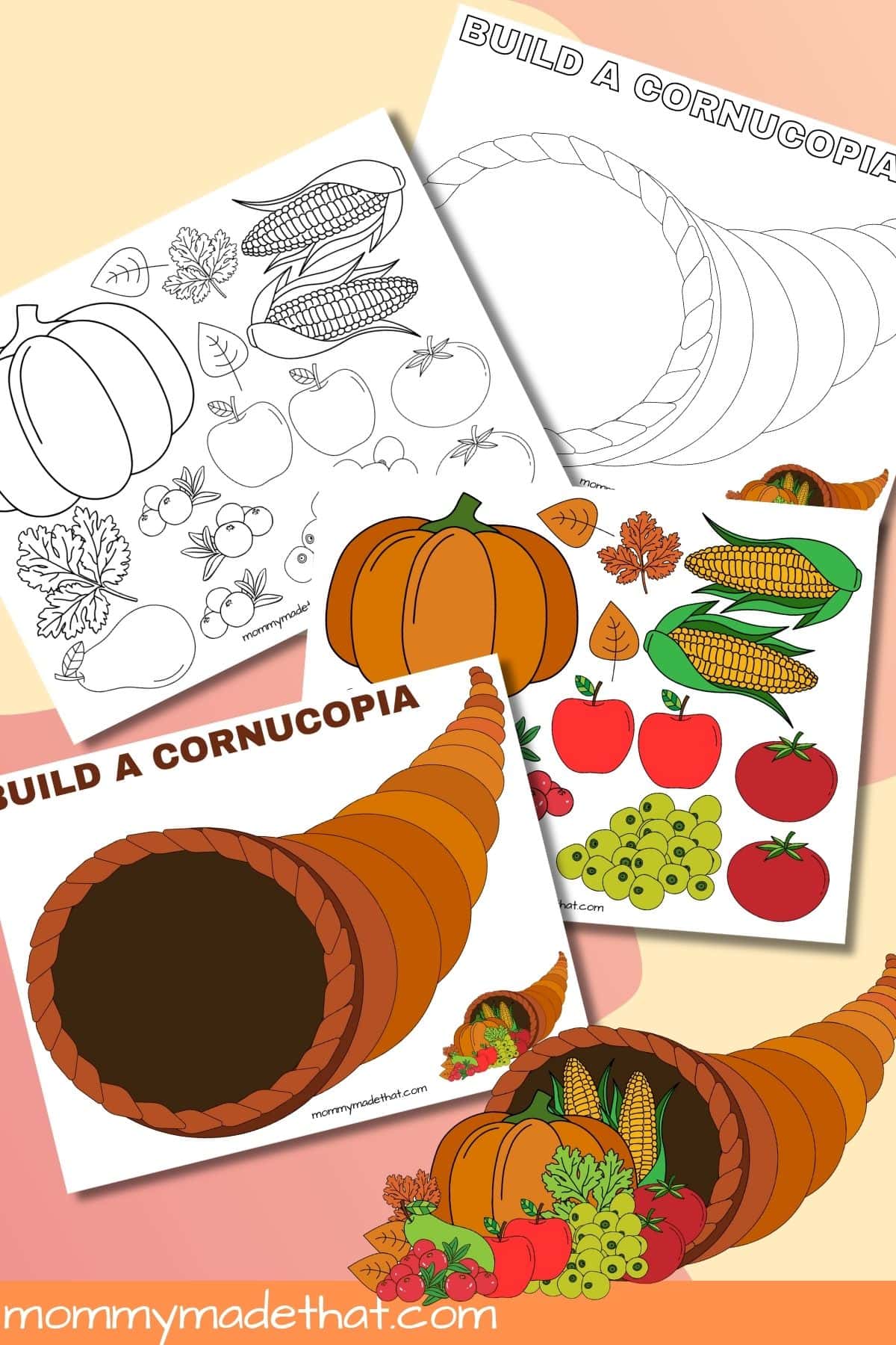Build a cornucopia craft printable.