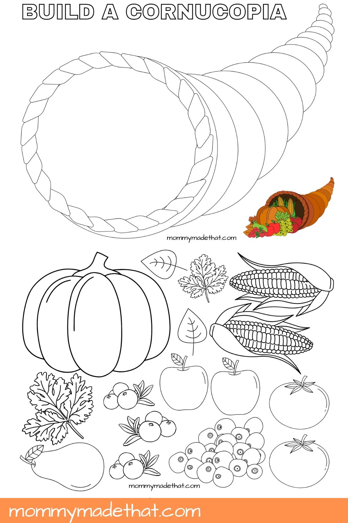 Build a cornucopia craft for kids.