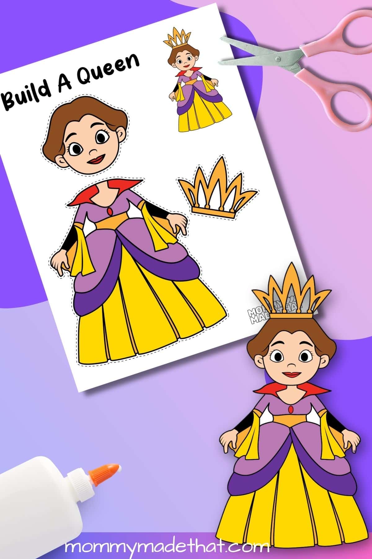 Cut and paste queen craft.