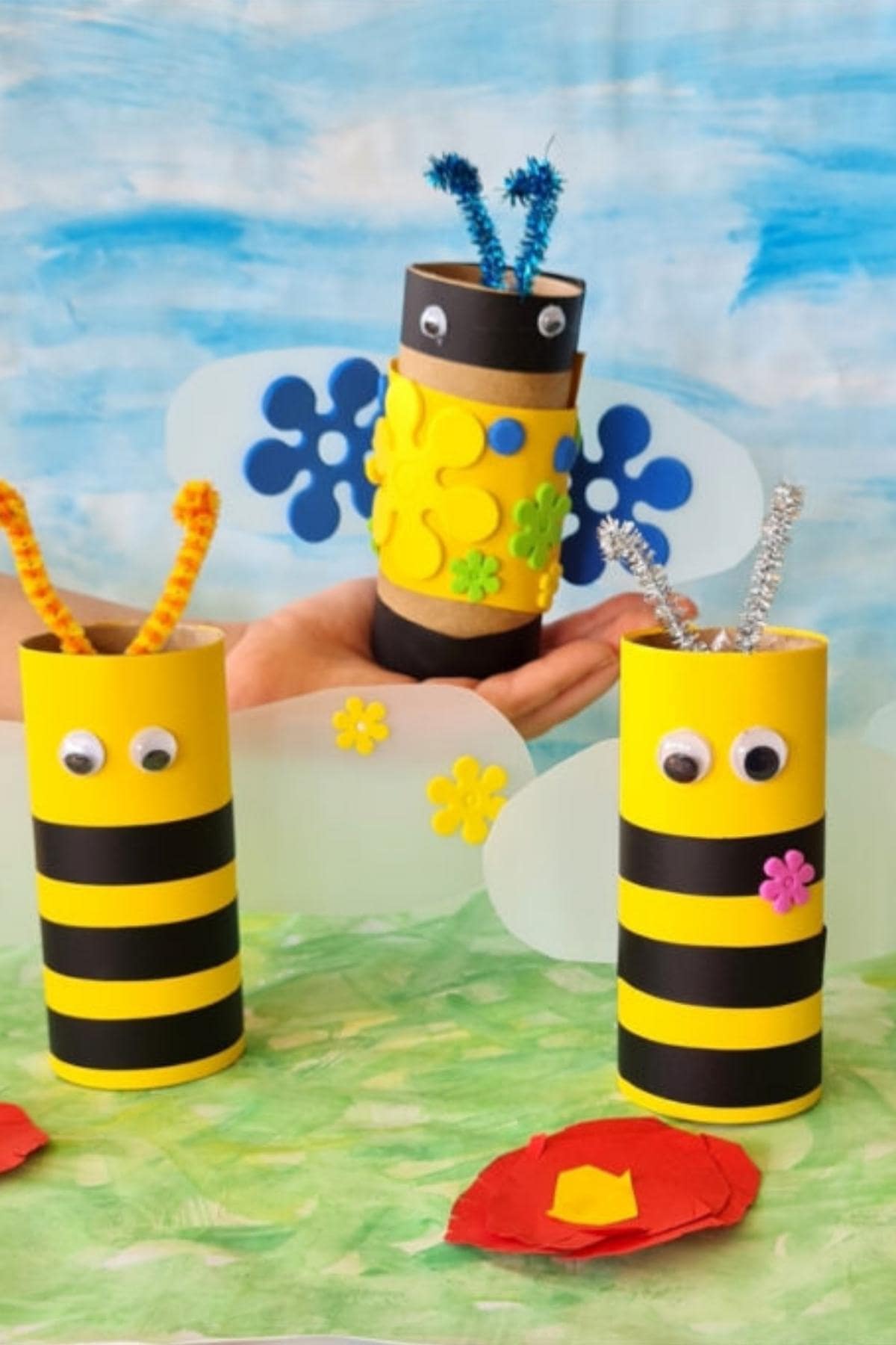 bumble bee toilet paper roll craft idea
