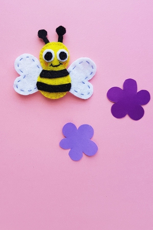 Felt Bumble Bee Craft with Free Pattern