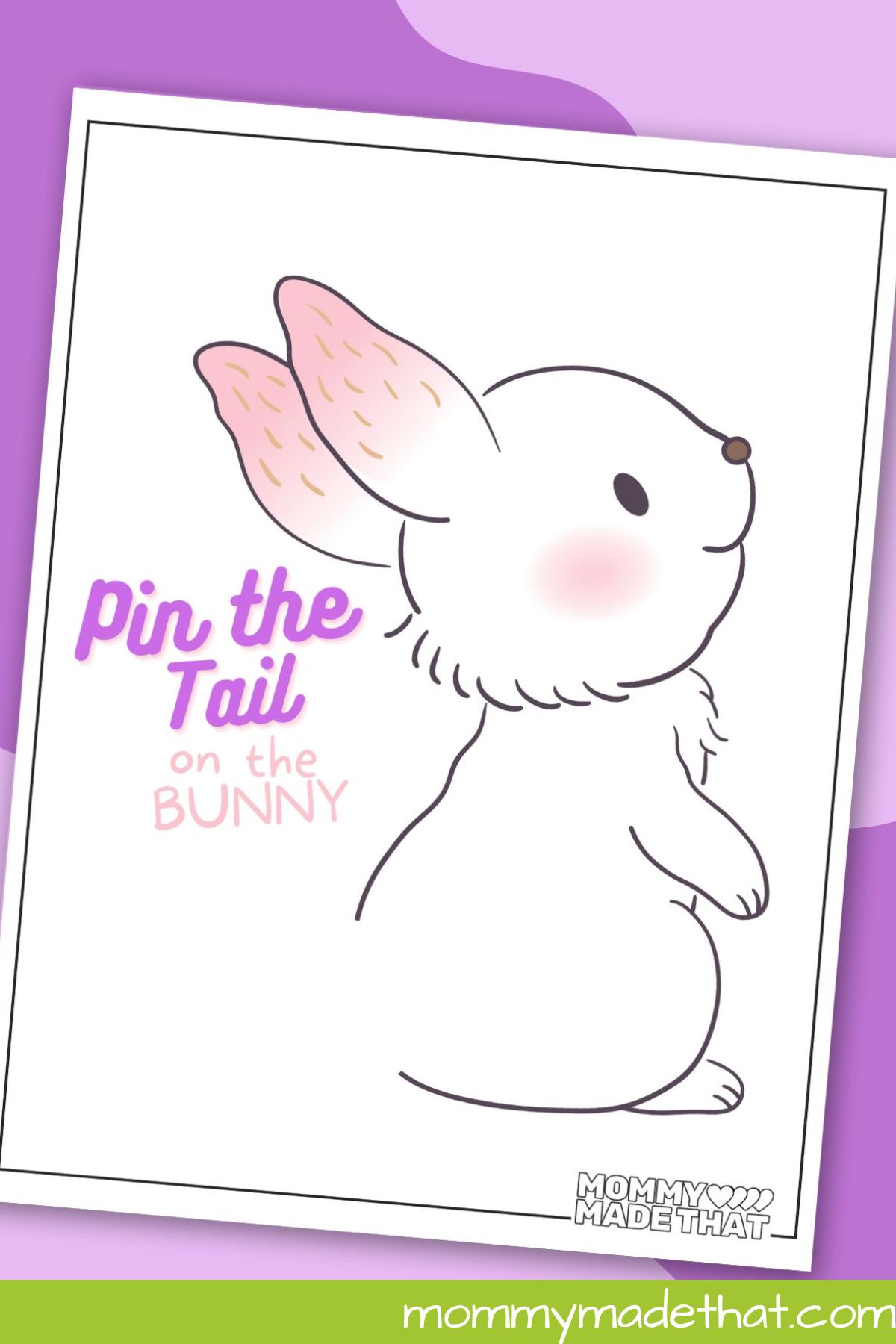 pin the tail on the bunny game
