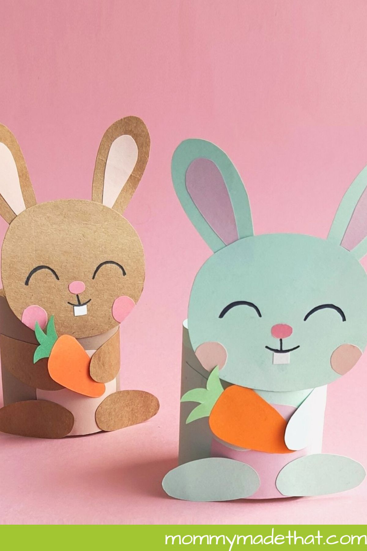 Toilet paper roll bunny craft