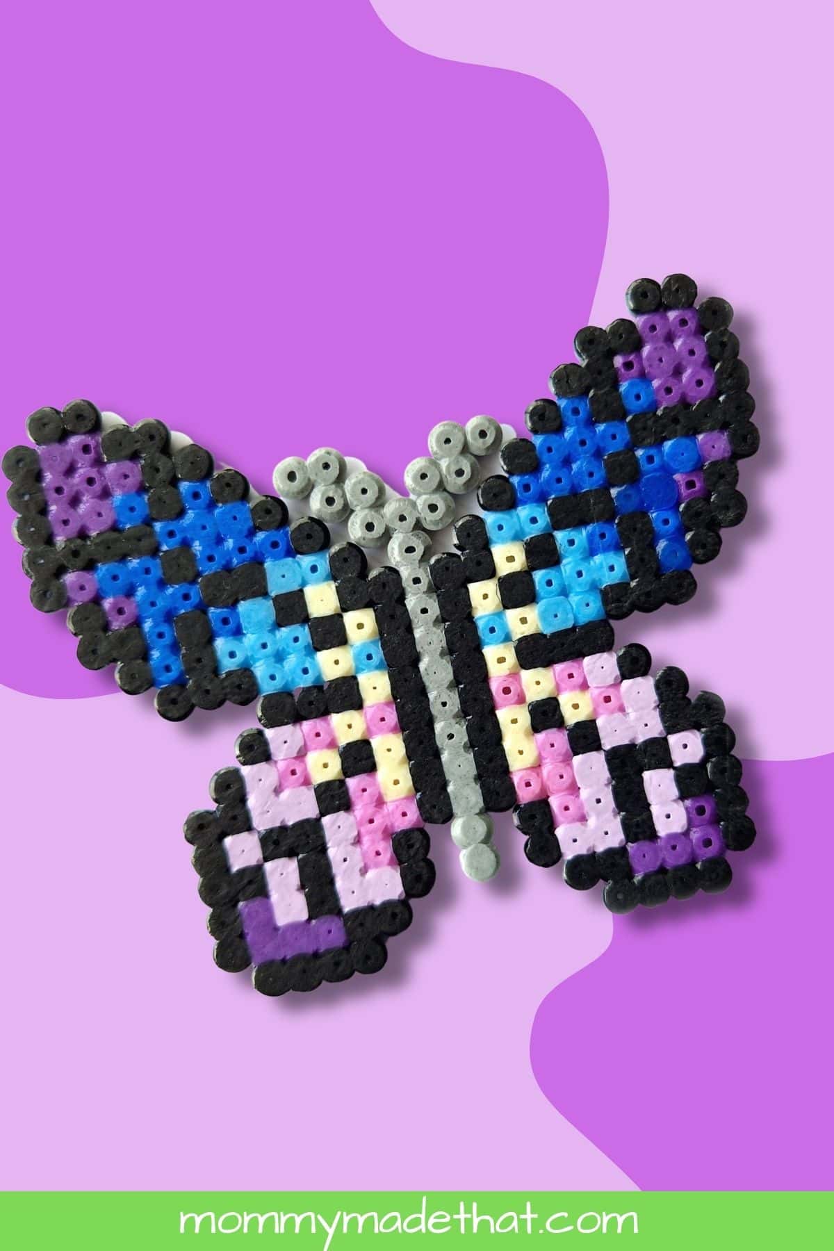 Butterfly Perler Bead Patterns (With Free Printable Template)