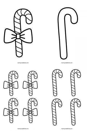 Adorable Candy Cane Templates (Free Printables!)