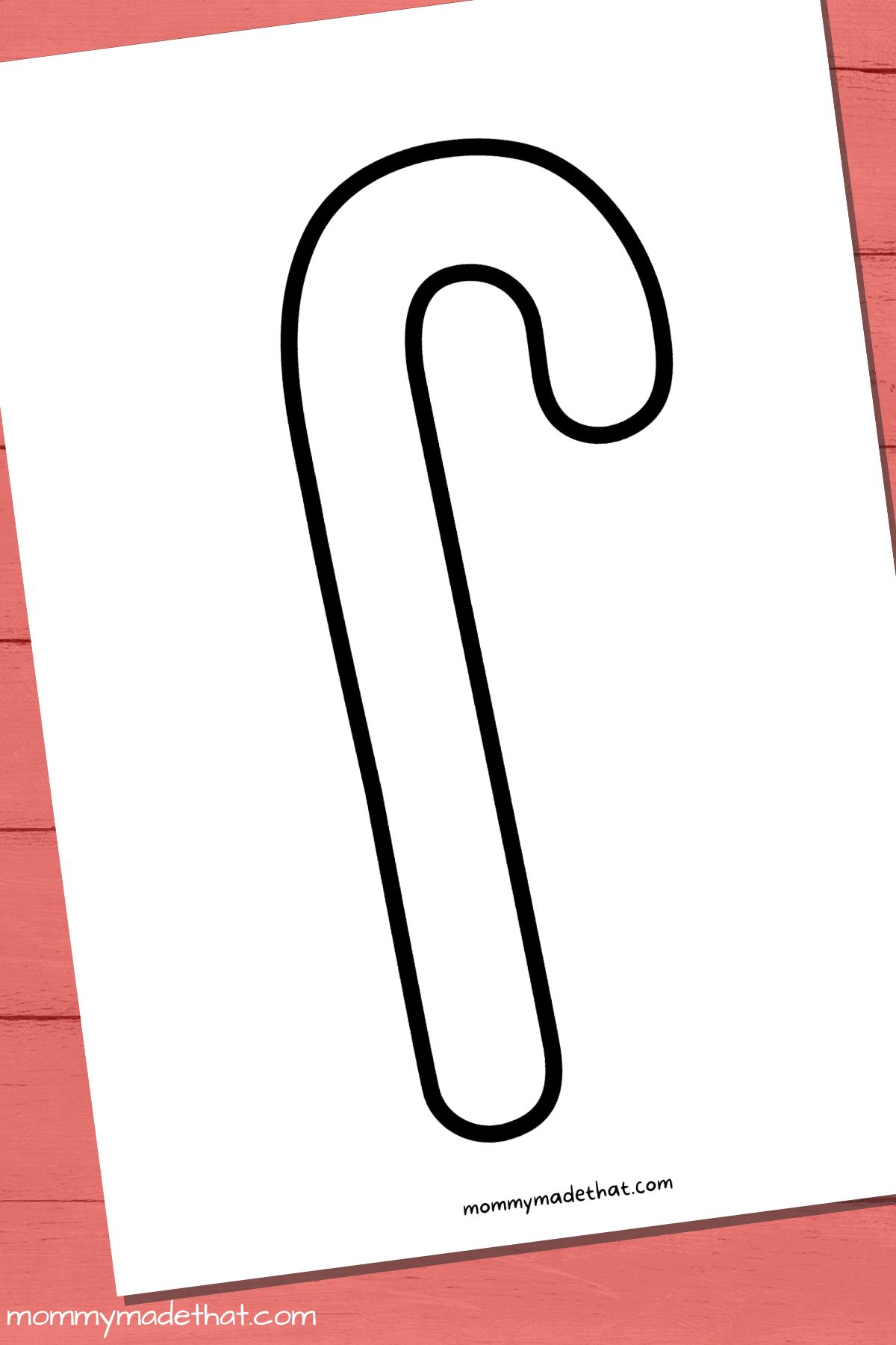 blank candy cane template