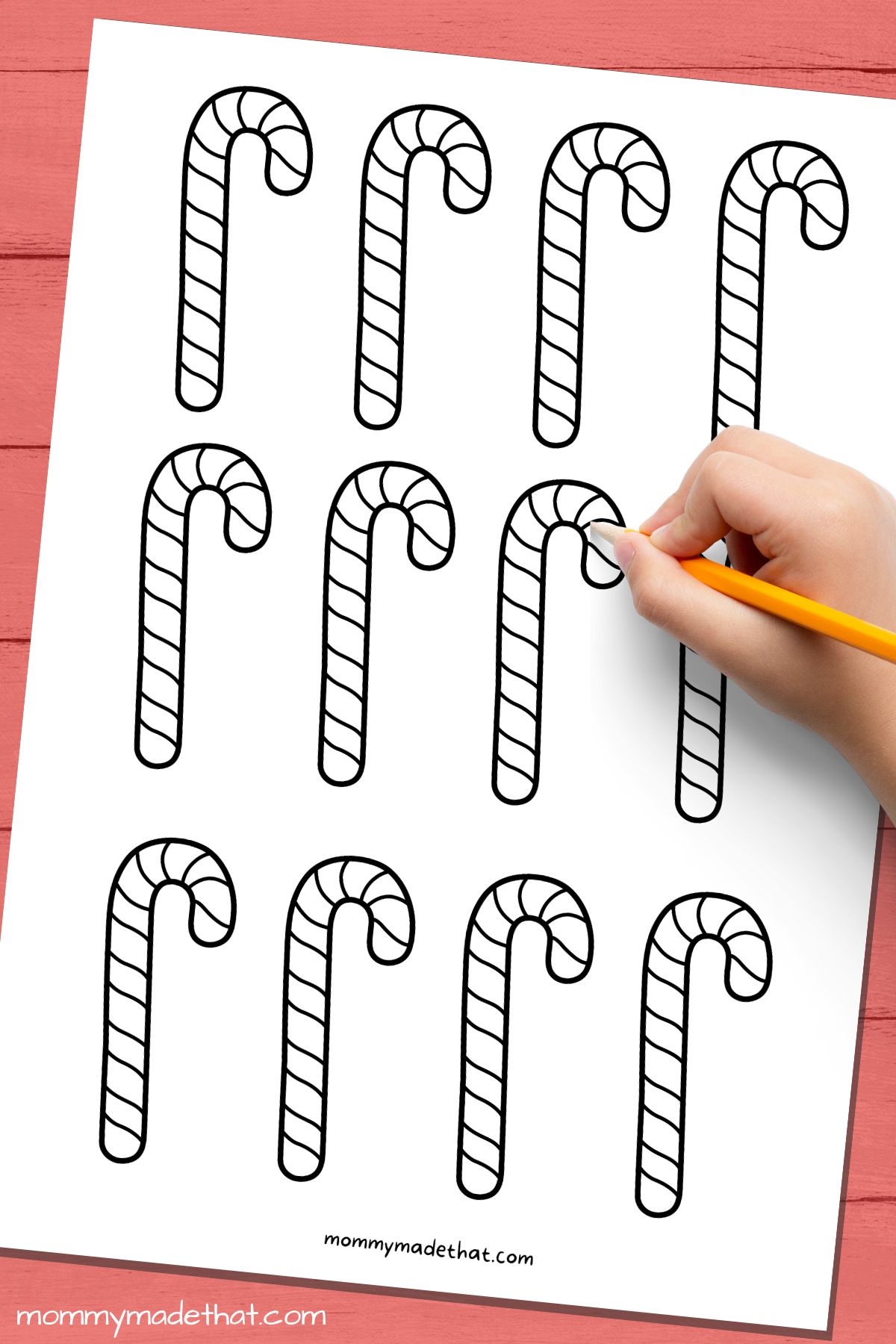 free printable candy cane outlines