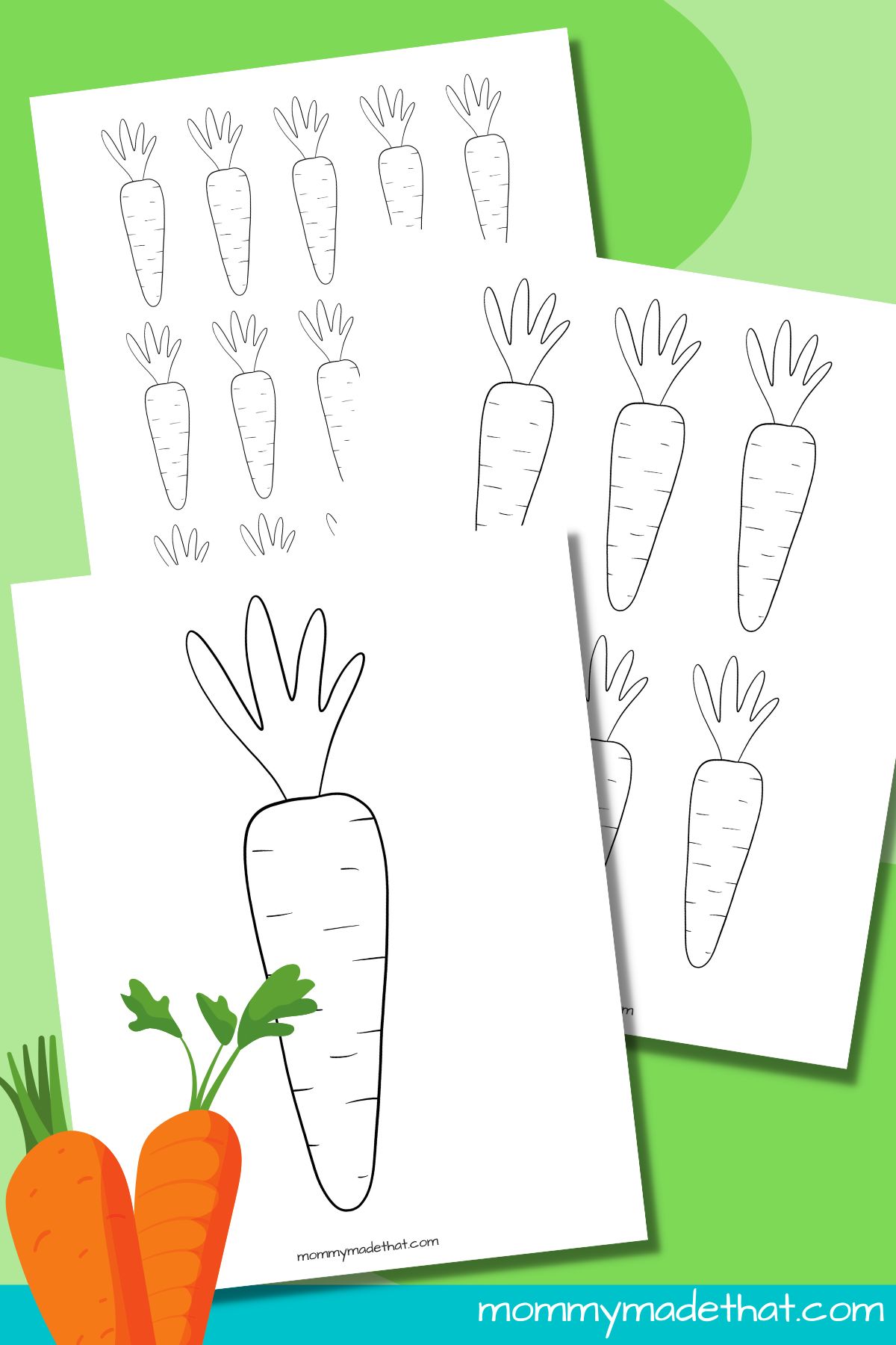 Carrot Templates (Free Printable Outlines)