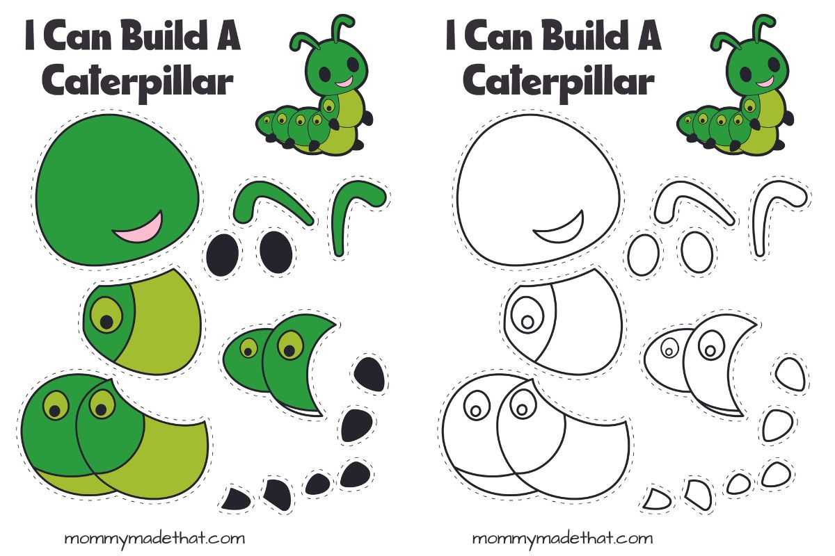 caterpillar craft template