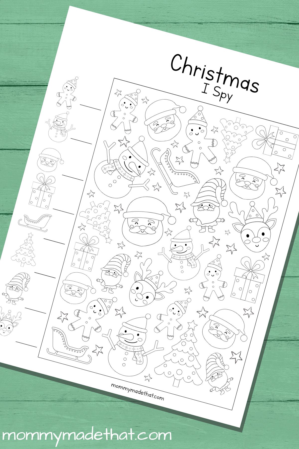 Christmas i spy printable