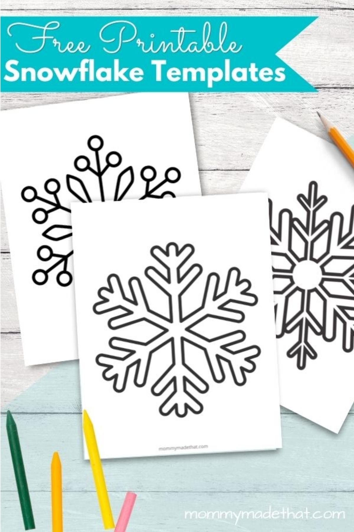 Printable snowflake templates for Christmas