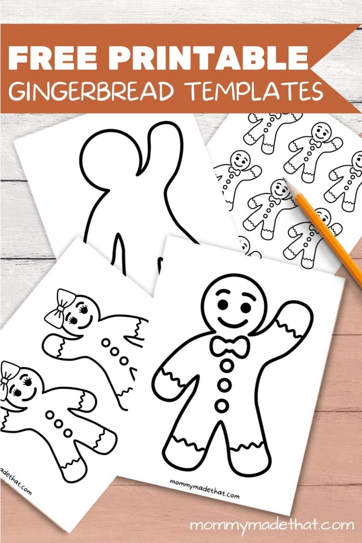 templates printable gingerbread men