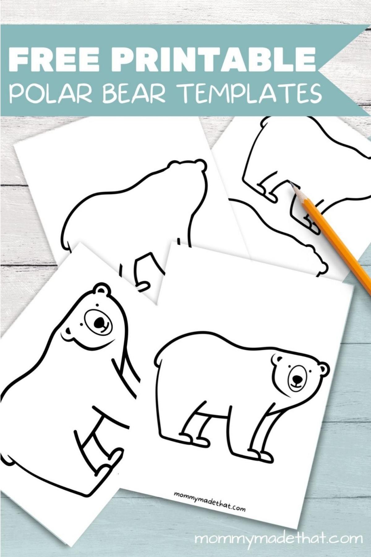 Free printable polar bear templates