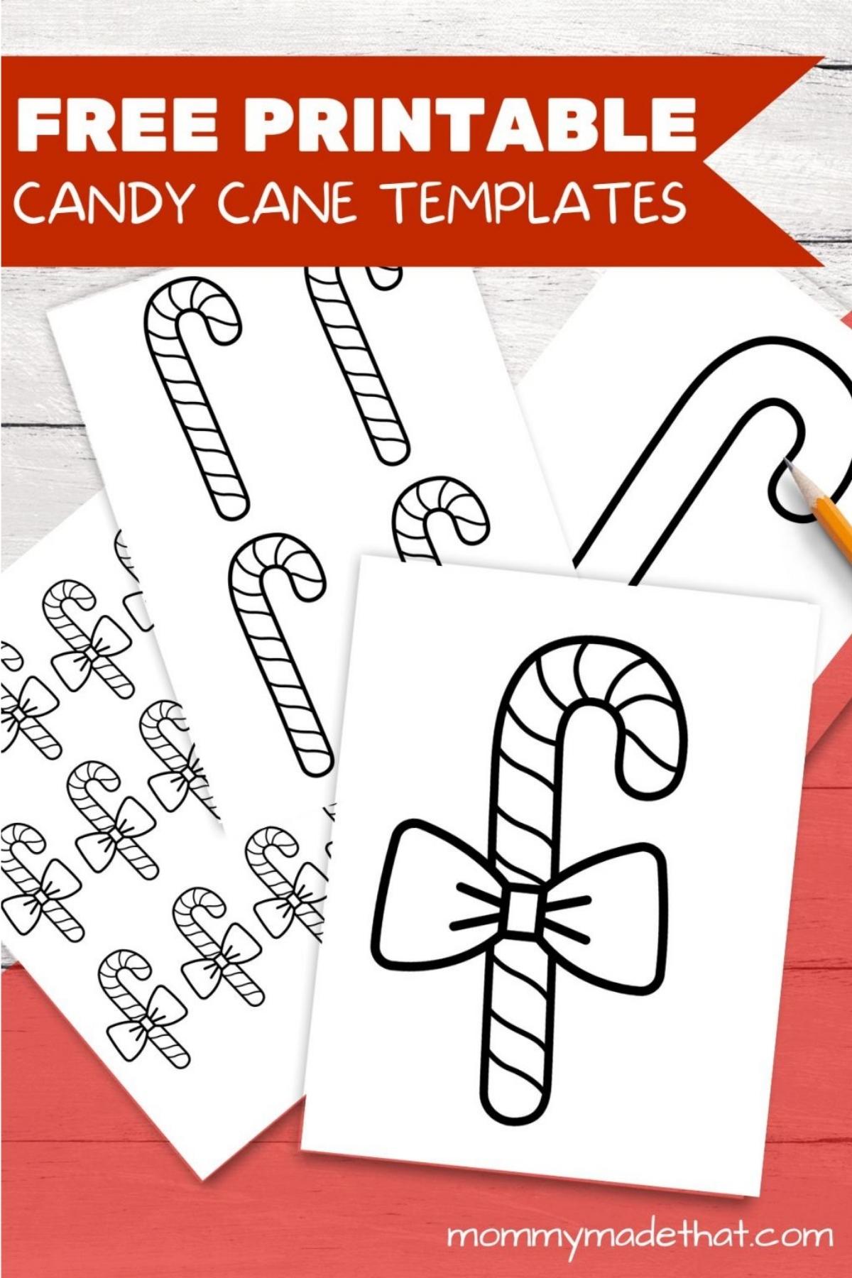 Christmas candy cane printable template