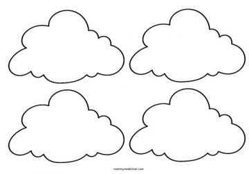 Free Printable Cloud Templates for Fun Spring Crafts