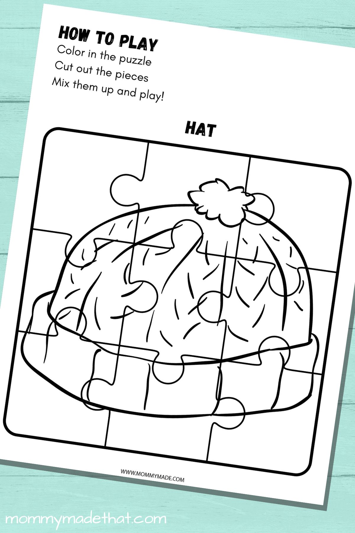 hat coloring puzzle