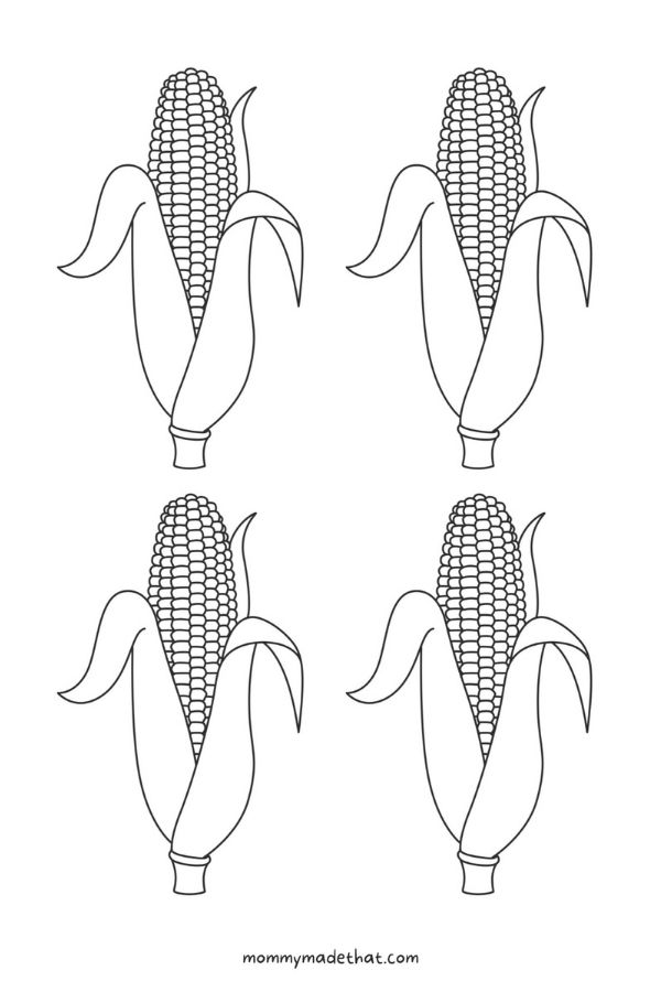 corn cob template printable