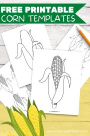 Free Printable Corn Templates &amp; Outlines for Fall Crafts