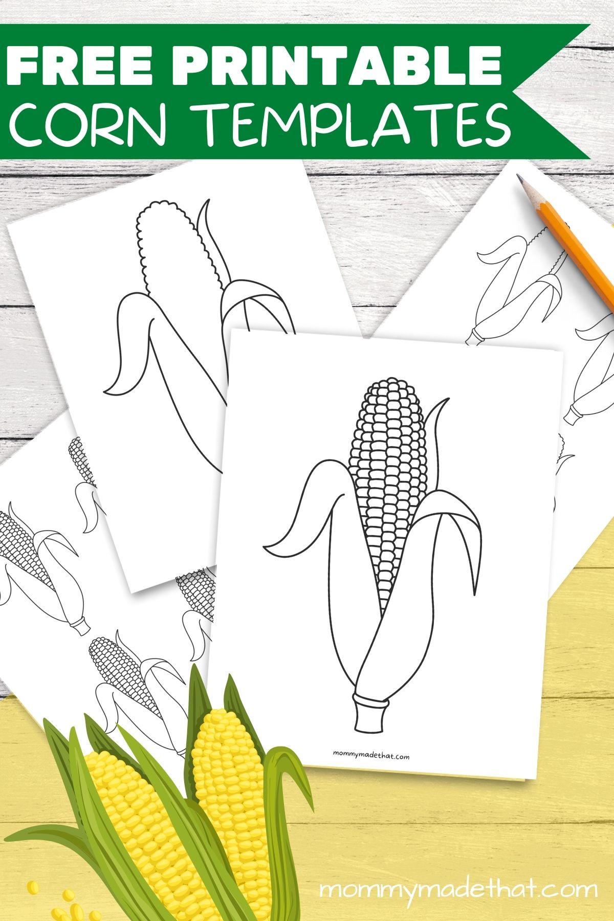 Corn On The Cob Printable Template