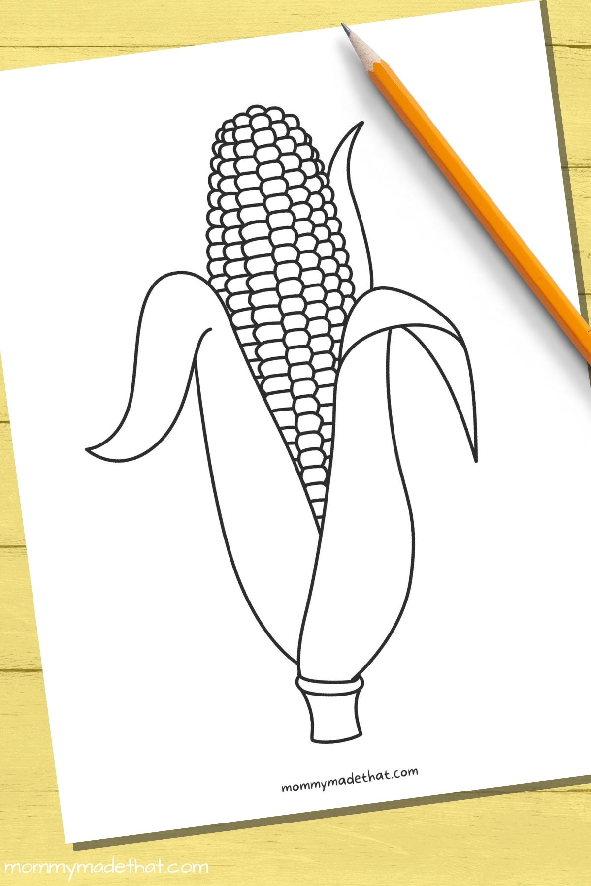 Free Printable Corn On The Cob Template