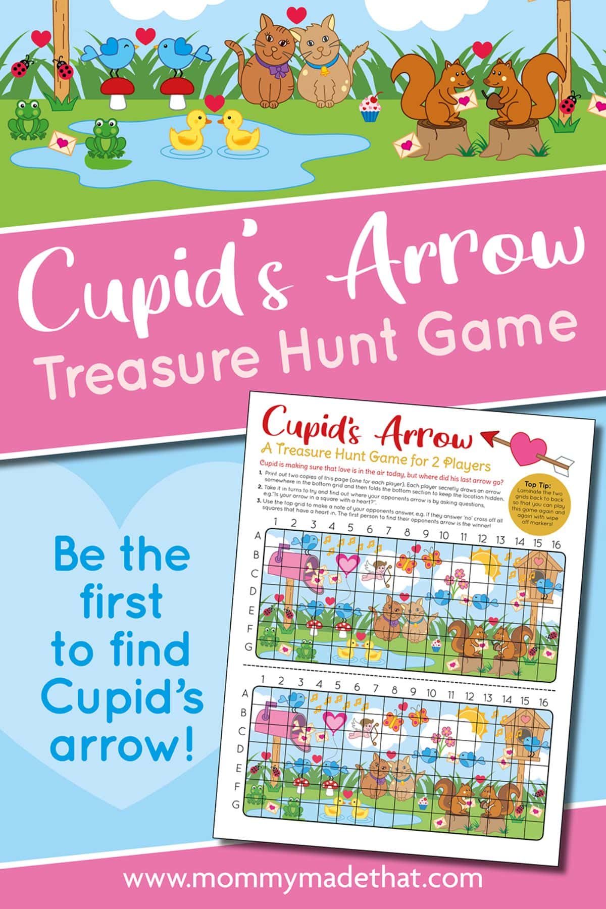 cupids arrow printable valentines day game