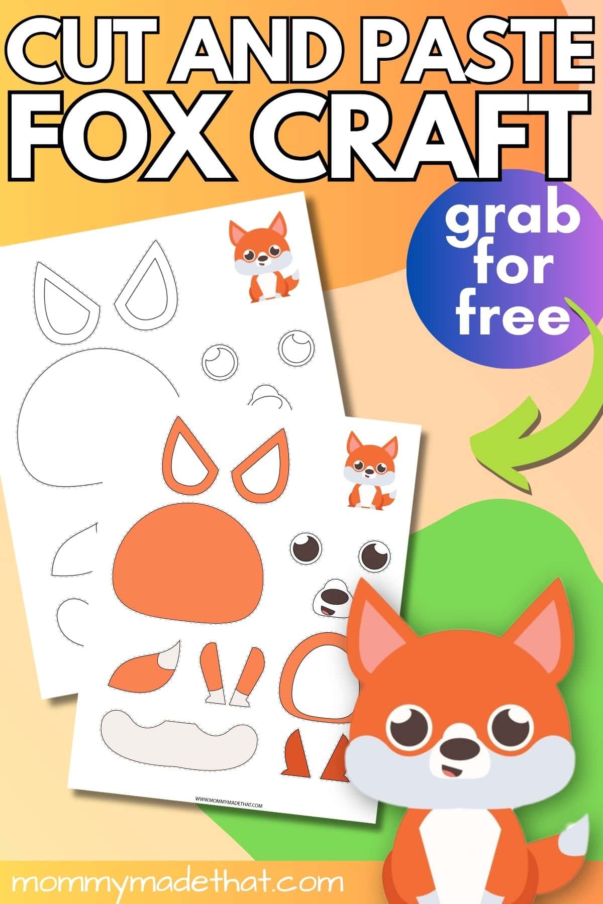 Cut and paste fox craft.