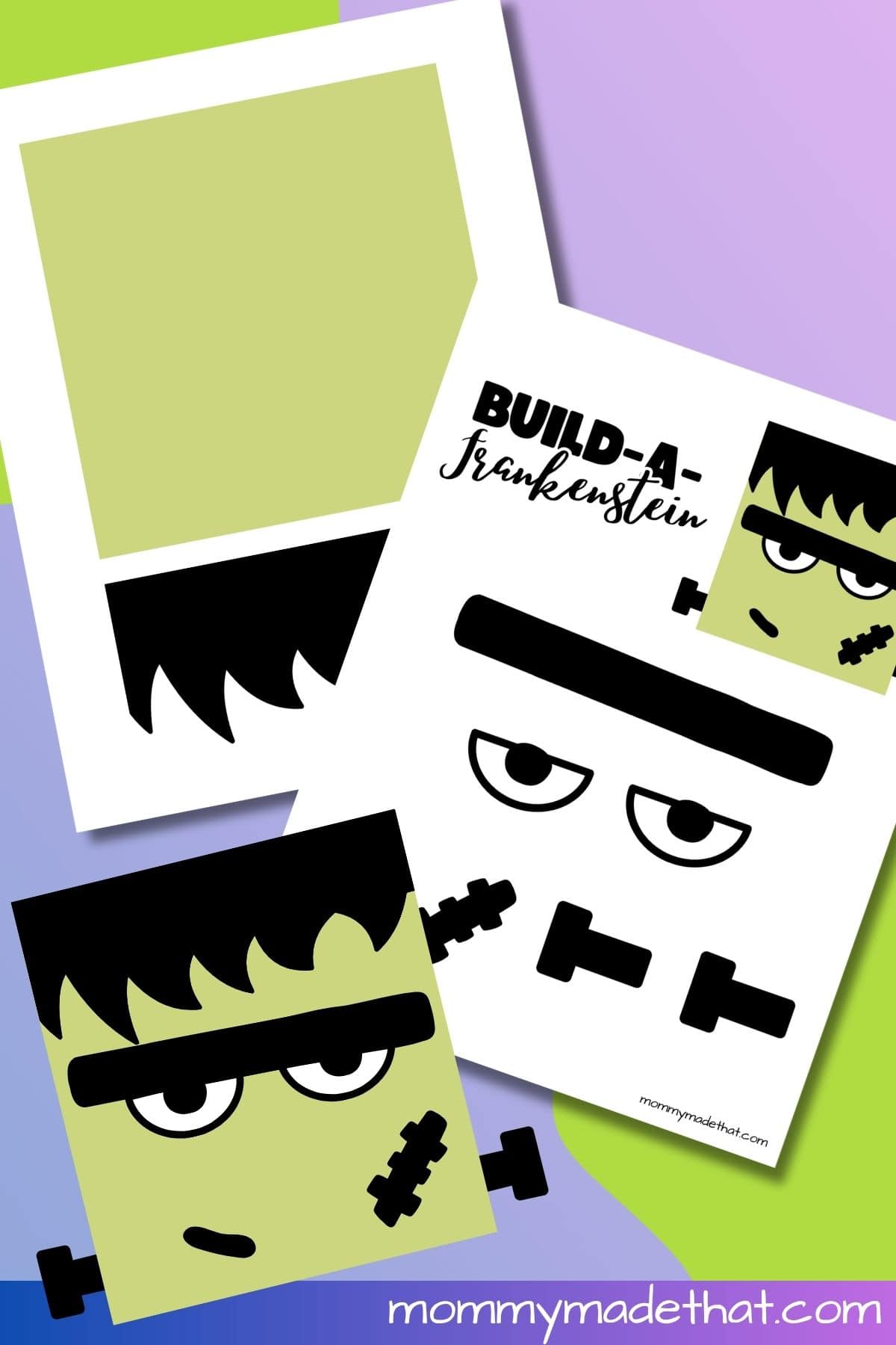 Cut and paste frankenstein craft.