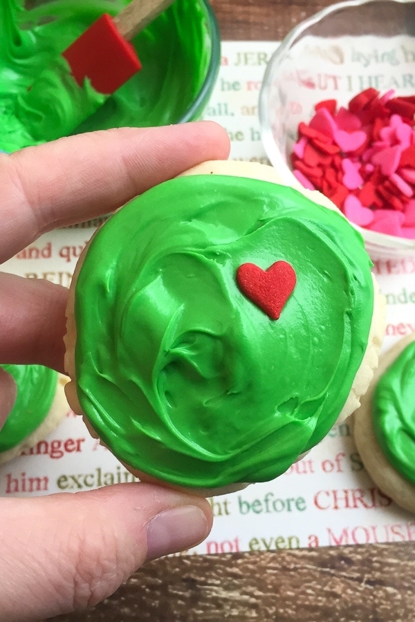 Yummy Grinch Sugar Cookies