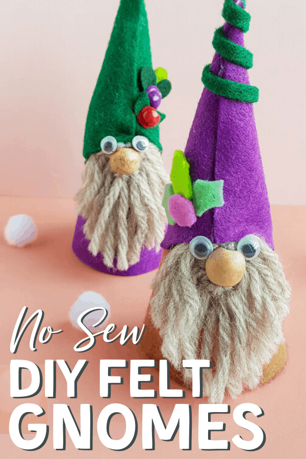 Adorable No Sew Felt Gnomes