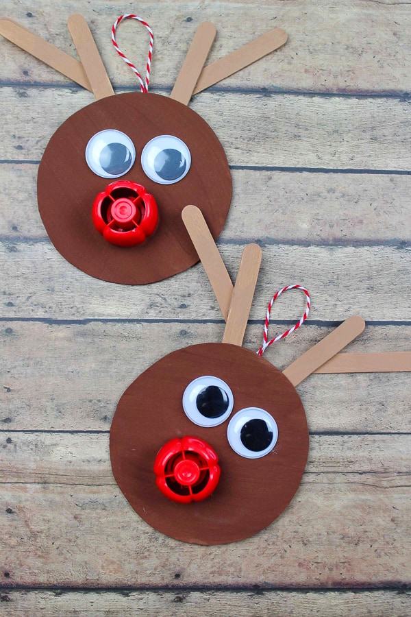 DIY Rudolph Ornament Kids Craft