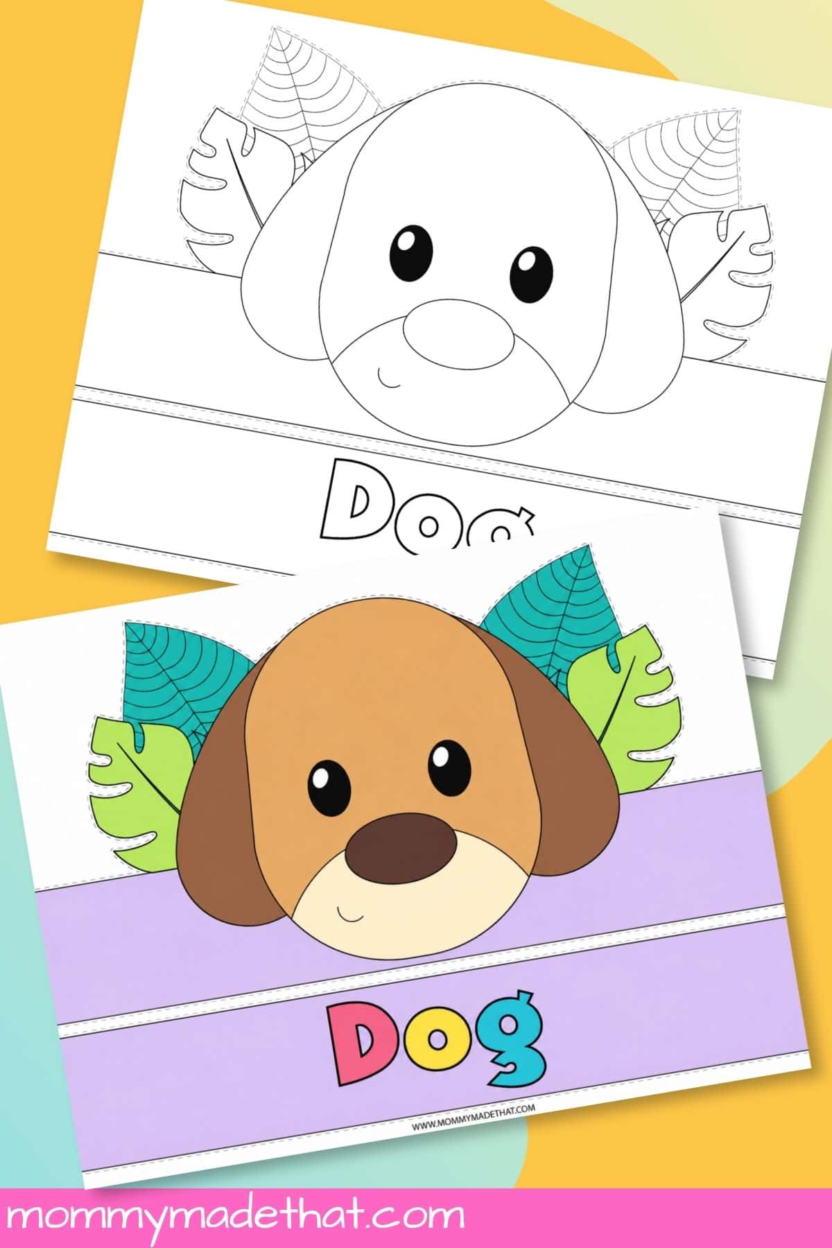 Two dog crown printable versions with separate Dog back bands
