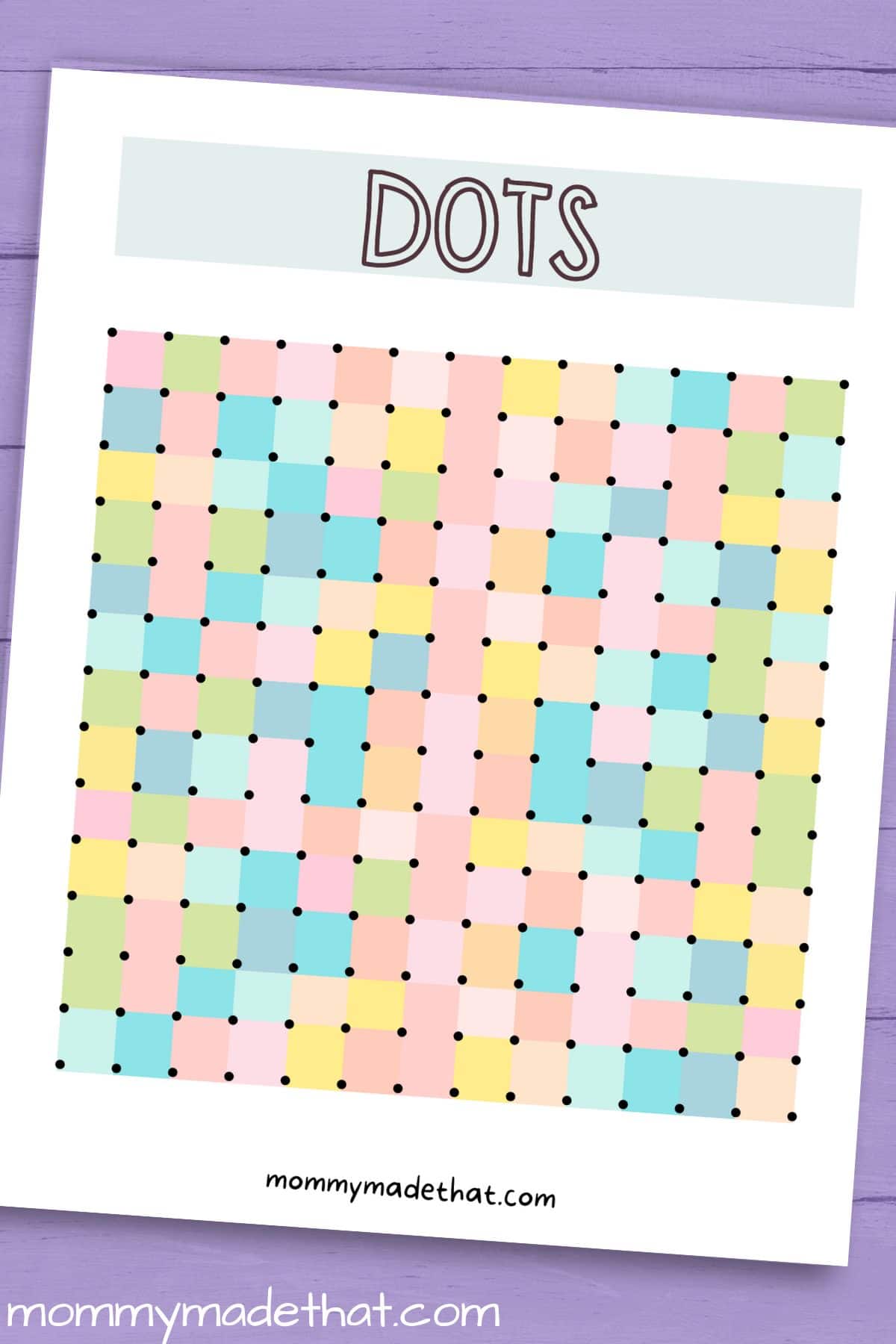 dot game printable