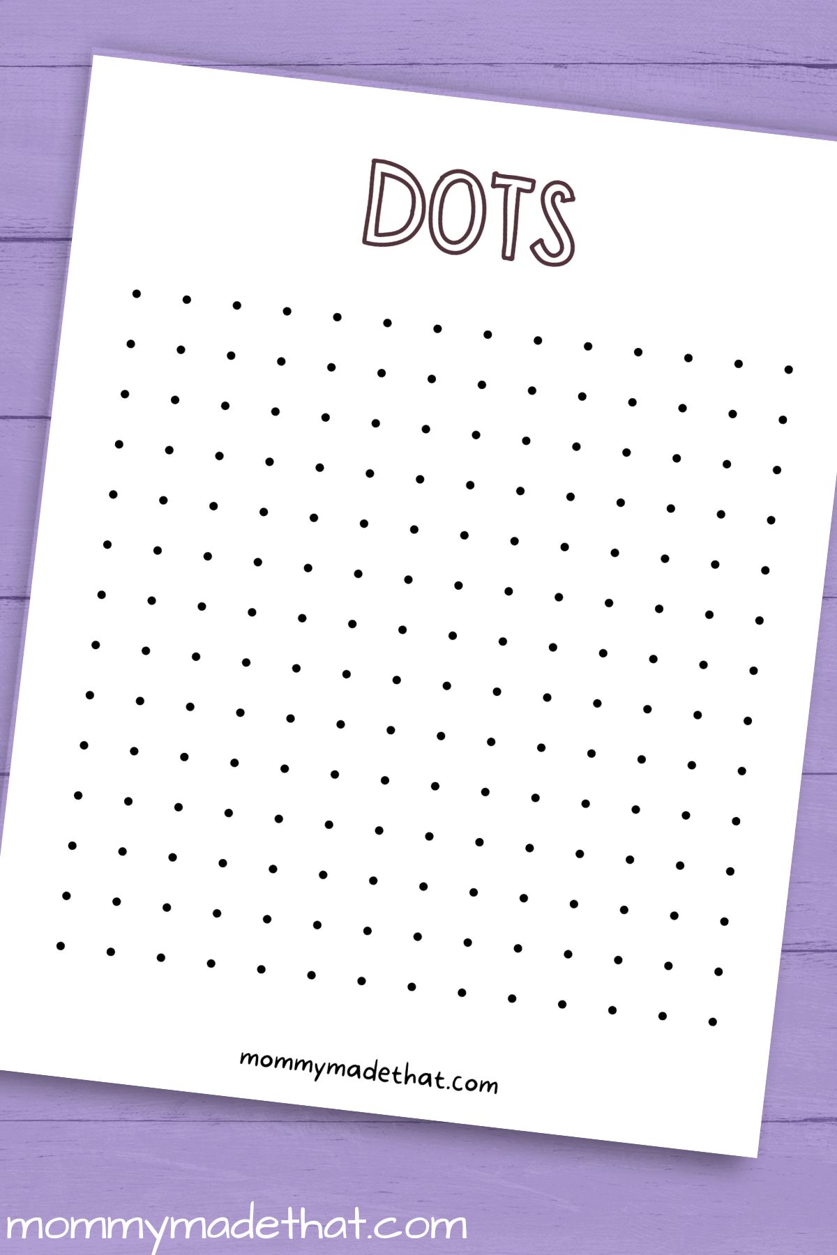 dot game printable