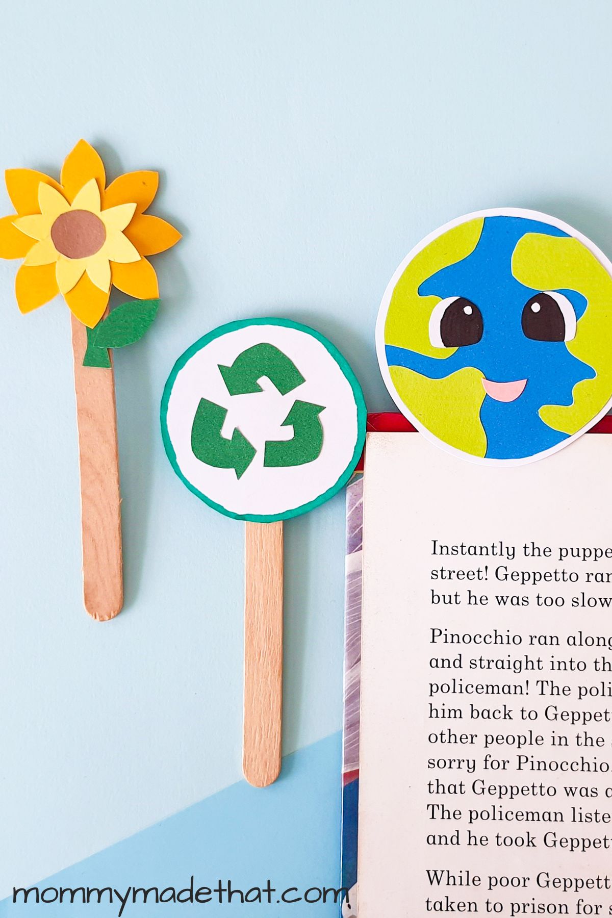 making earth day bookmarks