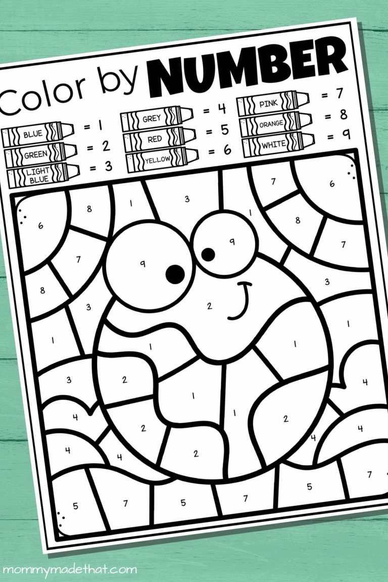 Earth Day Color By Number (Free printables!)