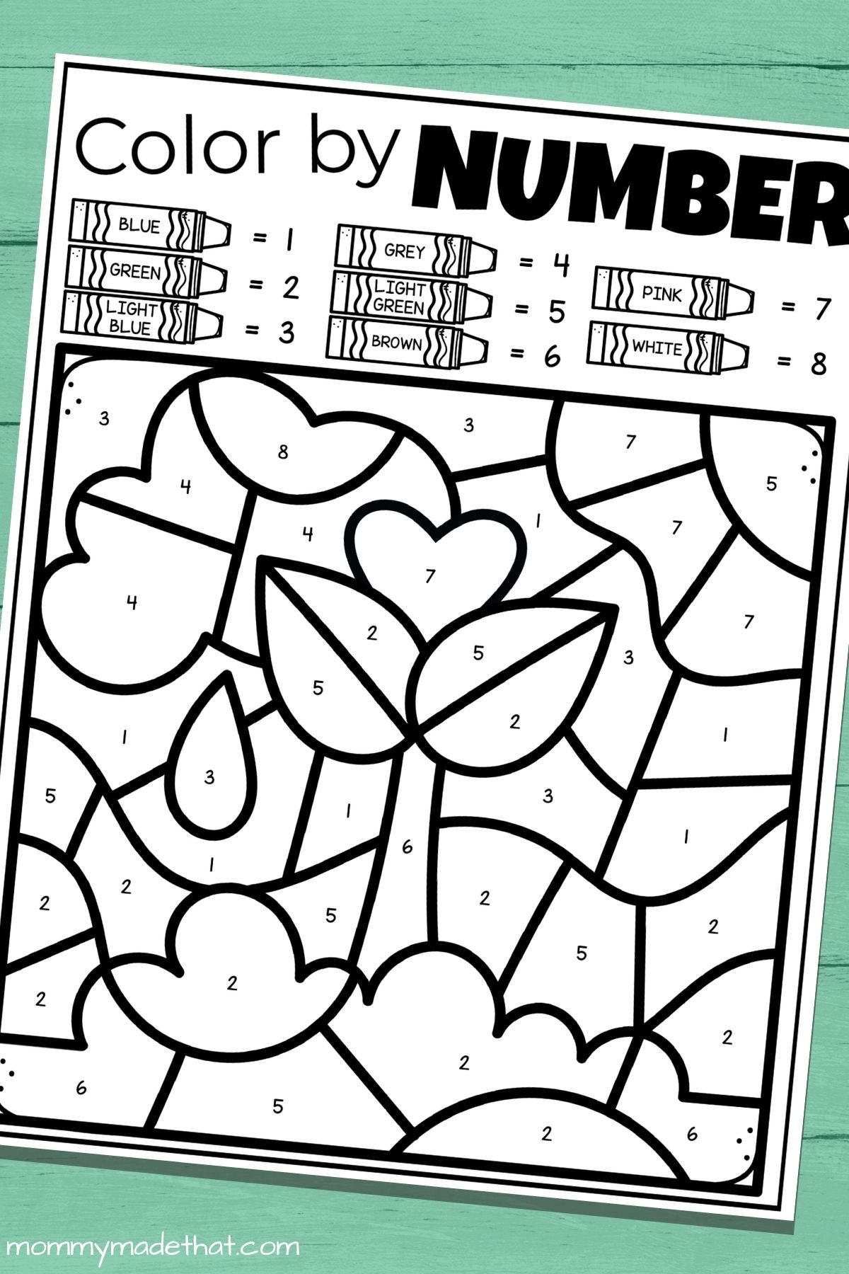 earth-day-color-by-number-free-printables